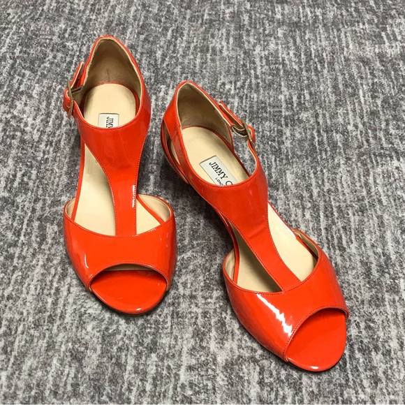 JIMMY CHOO coral wedges - Picture 2 of 6